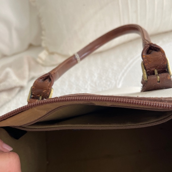 Liz Claiborne Vintage Leather Satchel Purse - Picture 8 of 9